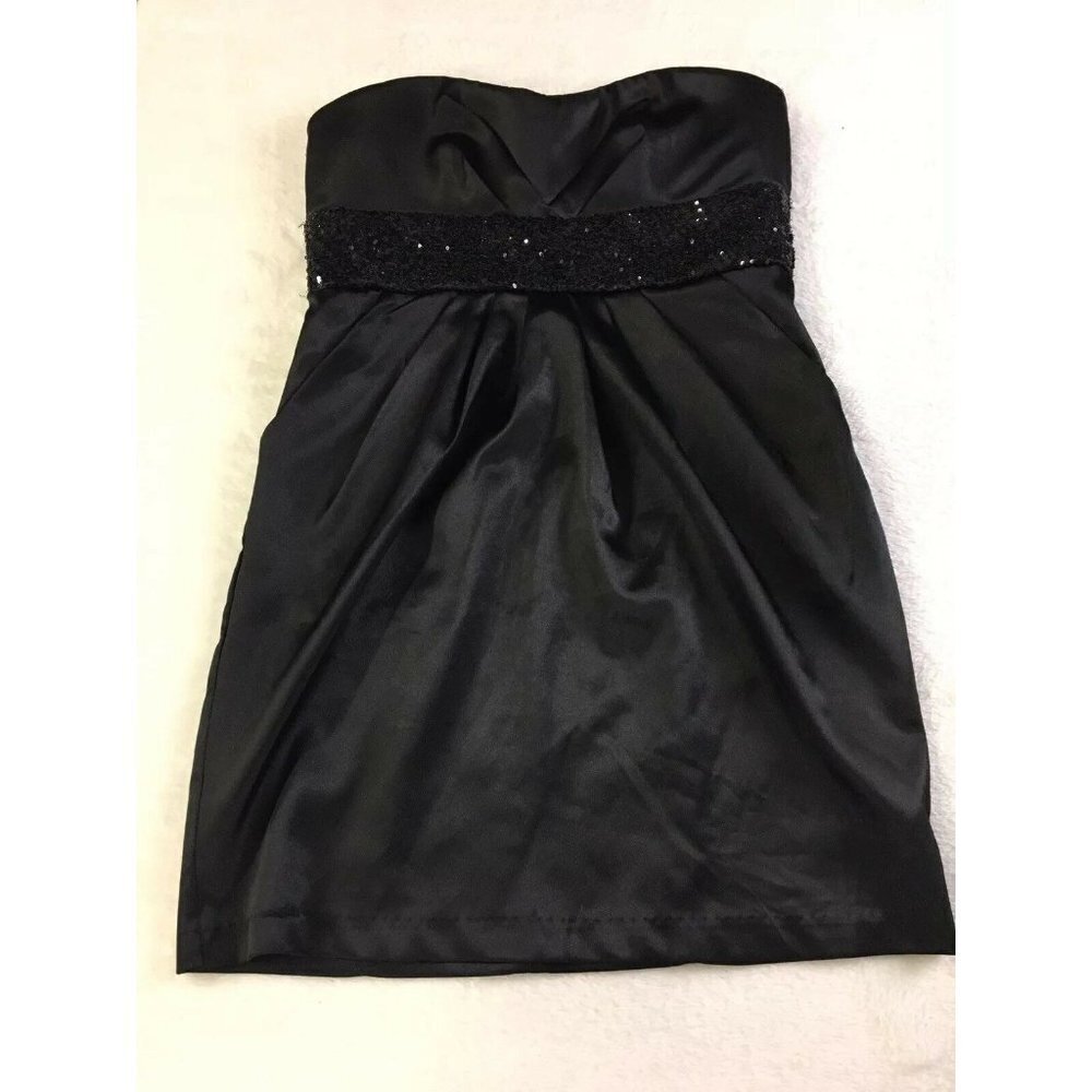 Love Tease Size 11 Black Halter Party Dress Sequin
